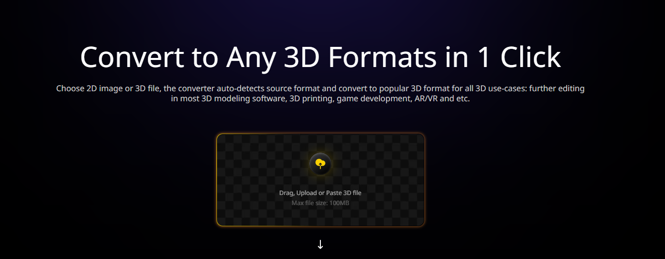 3D Converter screenshot and logo